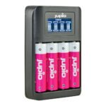 Jupio 4-Slot Octo Fast Battery Charger with LCD Screen For AA and AAA Batteries - Image 2