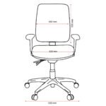 Buro Roma 3 Lever High Back With Seat Slide Without Arms Charcoal - Image 2