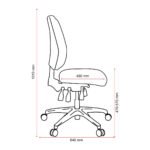 Buro Tidal Medium Back Chair Fully Upholstered Without Arms Teal - Image 4