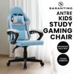 Sarantino Antre Adjustable Height Gaming Chair (Blue/White) - Image 2