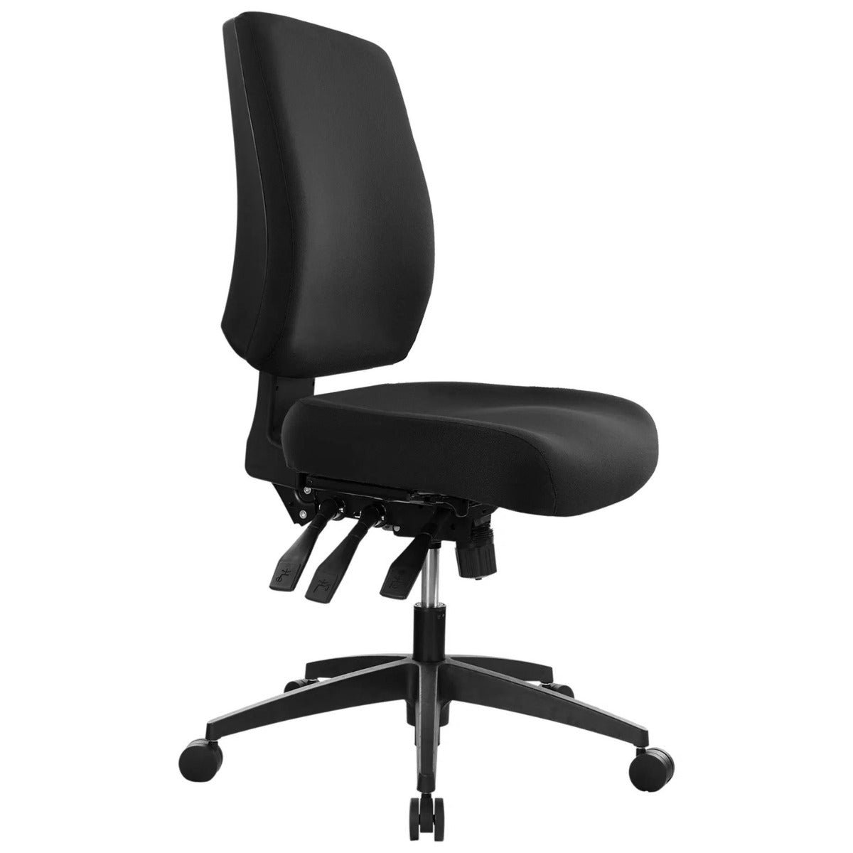 c2005a5723e24ea8b7e0afdef4ded2f8.jpg Buro Tidal Medium Back Chair Fully Upholstered Without Arms Black - Image 1