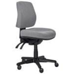 Buro Roma 3 Lever Mid Back With Seat Slide Without Arms Safetex Smoke