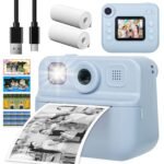 Lenoxx Kids 48MP Instant Print Camera with Dual Lens 1080P HD Video (Blue) - Image 2