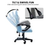 Sarantino Antre Adjustable Height Gaming Chair (Blue/White) - Image 7