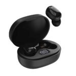 Laser TWS Mini Earbuds with ENC and LED Display (Black)