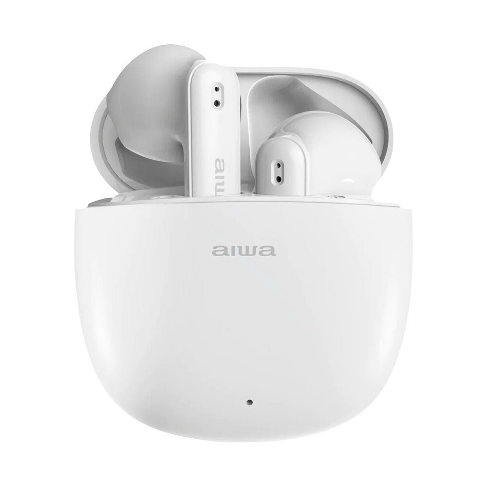 cc6253b5ef3444818d512b80d6b91022.jpg AIWA In-Ear Budstem Bluetooth Earearearbuds (White) - Image 1