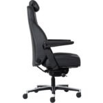 Buro Maverick 24/7 Controller Chair Heavy Duty With Arms Leather Black - Image 3