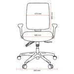 Buro Tidal Medium Back Chair Fully Upholstered With Arms Teal - Image 3