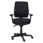 Buro Roma 3 Lever High Back With Seat Slide With Arms Black - Image 2