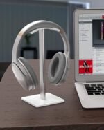 New Bee Headphone Stand with Aluminum Support Bar (Silver) - Image 4