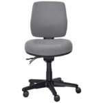 Buro Roma 3 Lever Mid Back With Seat Slide Without Arms Safetex Smoke - Image 2