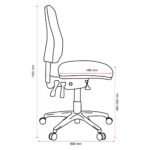 Buro Roma Office Chair 3 Lever High Back Seat Slide (Black) - Image 5