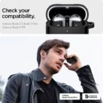 Spigen Samsung Galaxy Buds3/3 Pro Rugged Armor Headset  and Earphone - Black - Image 2