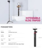 Ulanzi MT-44 Extendable Vlog Tripod 2502B - Image 2