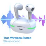 Laser TWS Earbuds with LED Display (White) - Image 6