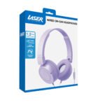 Laser Wired On-Ear Headphones (Lilac) - Image 3