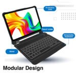 Laser Wireless Keyboard Case for iPad 10.9" (Black) - Image 10
