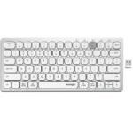 Kensington Compact Multi-Device Switchable Keyboard Wireless Bluetooth USB Silver White