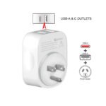 Sansai Travel Adaptor with USB-C And USB-A Port - AU/USA Region - Image 3