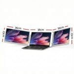 Devanti Triple Portable Monitor Laptop Screen Extender 15.6" Dual Display FHD IPS - Image 3