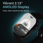 V-Fitness GPS Smart Watch with 2.1 Inch AMOLED Display (Black) - Image 3