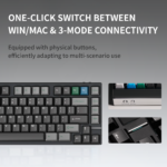 Qwetykeys Neo Studio Neo75 Prebuilt Wireless Mechanical Keyboard (Anodized Black) - Image 5