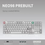 Qwetykeys Neo Studio Neo98 Prebuilt Wireless Mechanical Keyboard (Spray-coated White) - Image 2