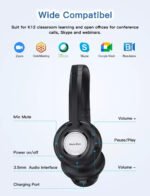 New Bee BH58 Wireless Office Headset - Noise-Canceling Bluetooth (Black) - Image 5