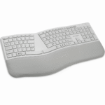 Kensington Dual Comfort Keyboard Split Keys Ergonomic Bluetooth|USB Wrist Rest Grey White
