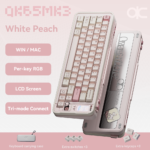 Qwertykeys QK65 Mk3 Prebuilt Wireless Mechanical Keyboard (White Peach) - Image 2