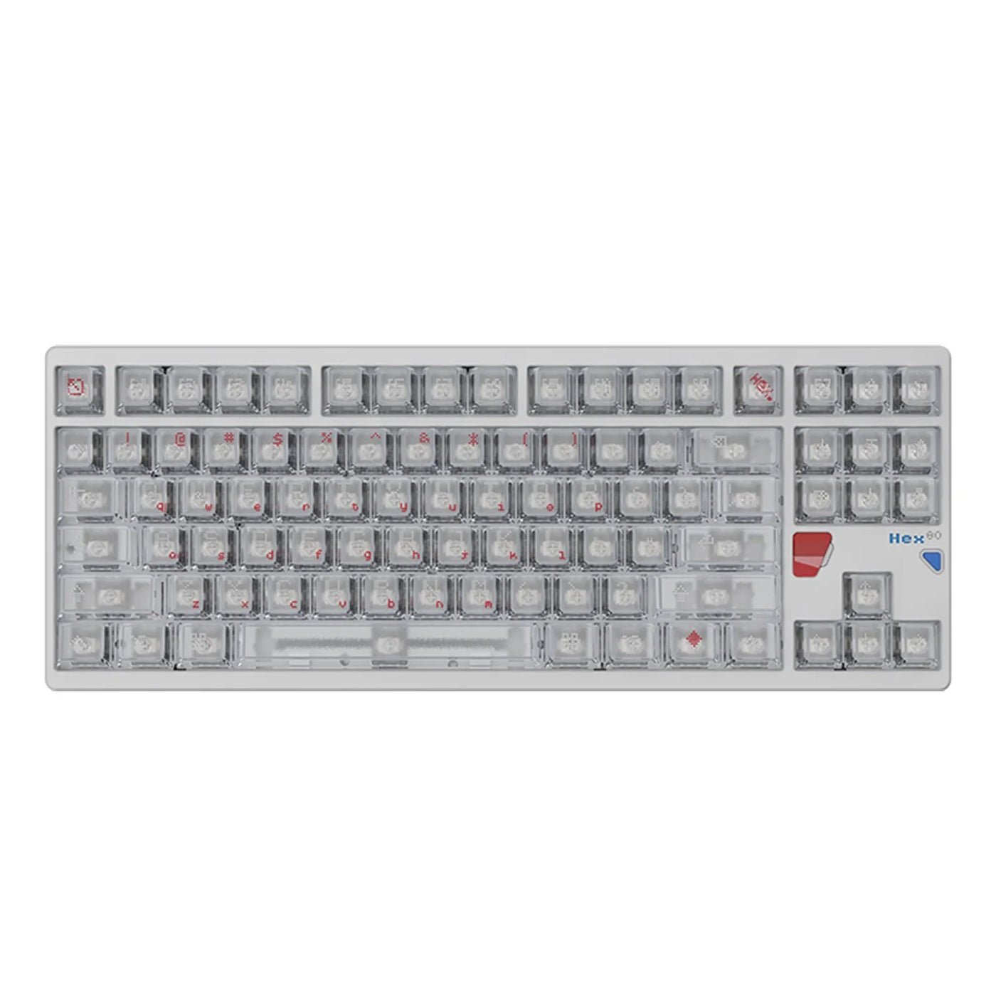 31adfbce267b40fdb56e316d5d4eb7fc.jpg Qwertykeys QK&ATK HEX80 8K HE Wired Magnetic Custom Keyboard (Spray-coated Spark) - Image 1