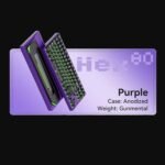 Qwertykeys QK&ATK HEX80 8K HE Wired Magnetic Custom Keyboard (Anodized Purple) - Image 2