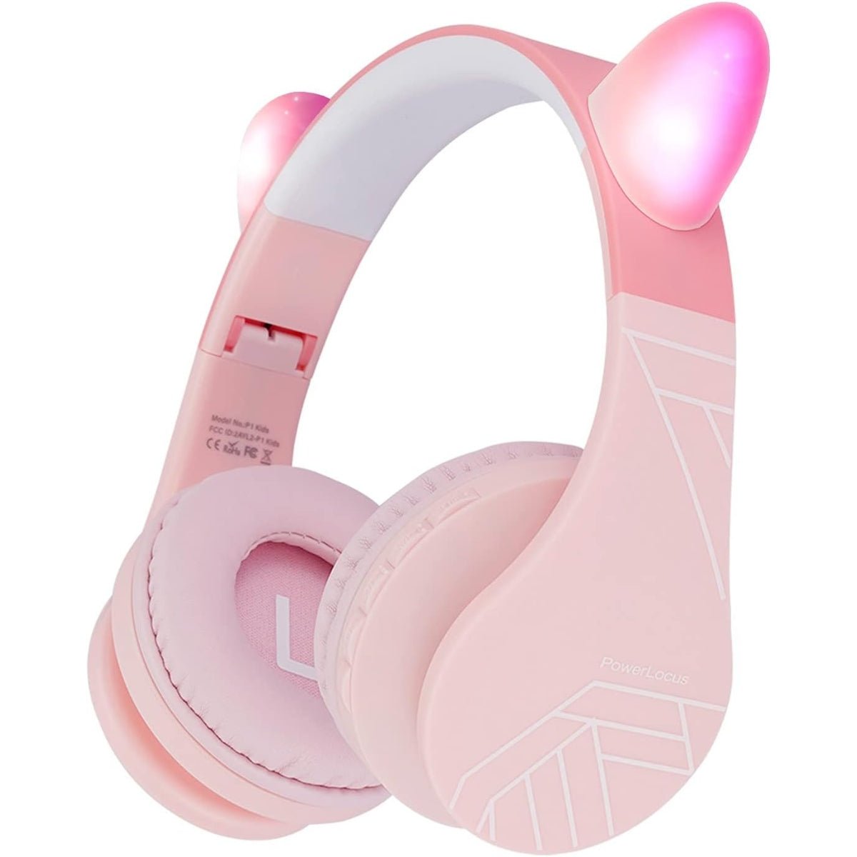 380601c43515457888574bdcef9fe89b.jpg PowerLocus Bobo Kids Bluetooth Headphone Cat Ears Purple/Pink - Image 1
