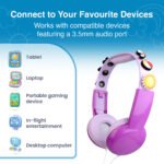 Laser Kids Volume Limited Wired Headphones With Charms (Pink) - Image 5