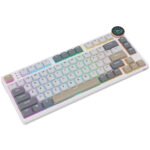Royal Kludge RK N80 Tri mode RGB Hot Swap Keyboard - Red Switch (Pearly Dawn) - Image 4