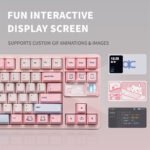 Qwertykeys QK80Mk2 Prebuilt Wireless Mechanical Keyboard (Spray-coated Pink) - Image 5