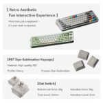 Qwertykeys QK65 Mk3 Prebuilt Wireless Mechanical Keyboard (Retro Console) - Image 5