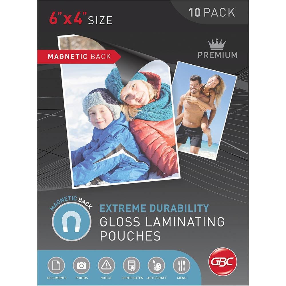 52d8d4f4cfba47c5963eaab2f152204c.jpg GBC Magnetic Laminating Pouches 175 Micron 6"x4" Inch Clear Box 10 - Image 1