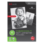 GBC Laminating Pouch Matt Frost 80 Micron A4 (Clear) [Pack 100]
