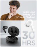 Spigen SPIGEN AUDIO Advanced Noise Cancellation in-Ear Earbuds SA-TW S10 Earphone (White) - Image 6