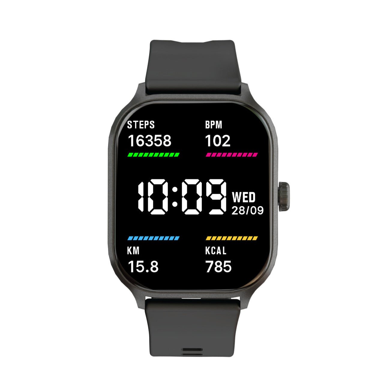 584487aa6b2d4cd6b5ffc35f5e29e7dc.jpg V-Fitness Smart Watch 2"Touch Screen with Health Monitoring (Black) - Image 1