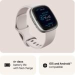 Fitbit Sense 2 (Lunar White/Platinum Aluminium) - Image 2