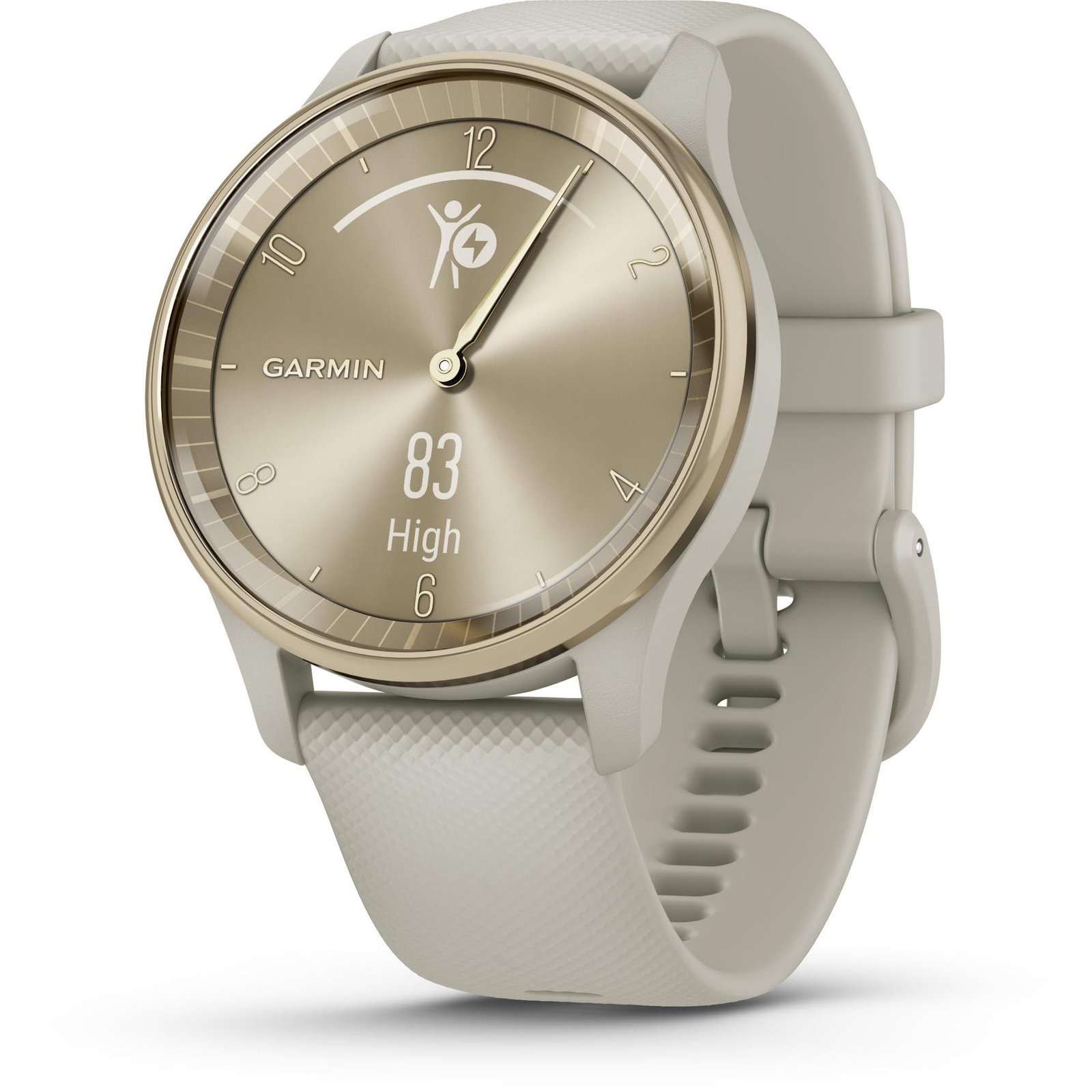 623863-Product-0-I-638102507240562146.jpg Garmin Vivomove Trend Smart Watch (Cream Gold) - Image 1