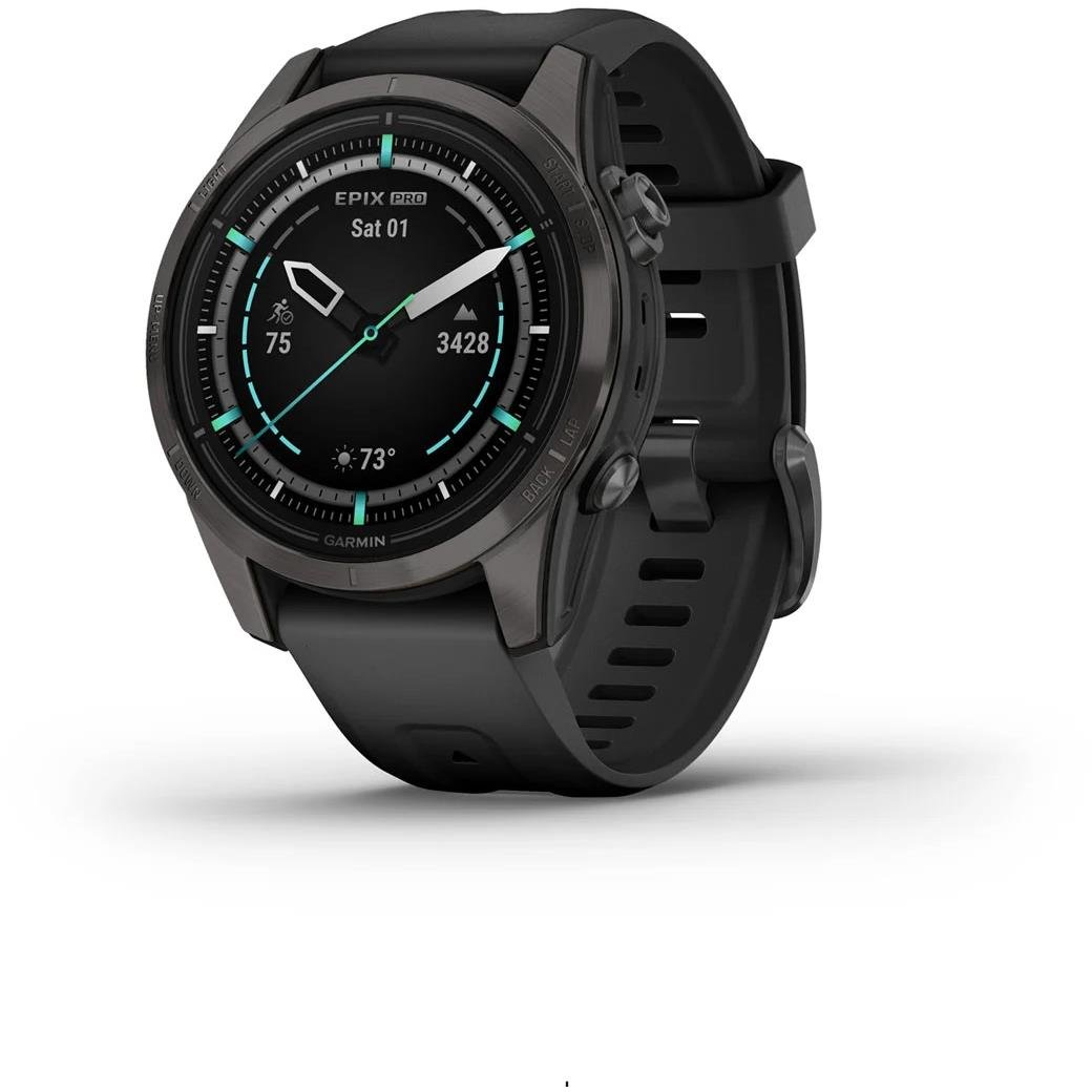 652375-Product-0-I-638211493805713242.jpg Garmin epix™ Pro (Gen 2) Sapphire Edition 42mm Carbon Grey DLC Titanium with Black Band - Image 1