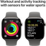 Apple Watch Series 10 46mm Natural Titanium Case GPS + Cellular Sport Band (S/M)[Stone Grey] - Image 4