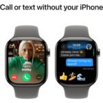Apple Watch Series 10 46mm Natural Titanium Case GPS + Cellular Sport Band (S/M)[Stone Grey] - Image 7
