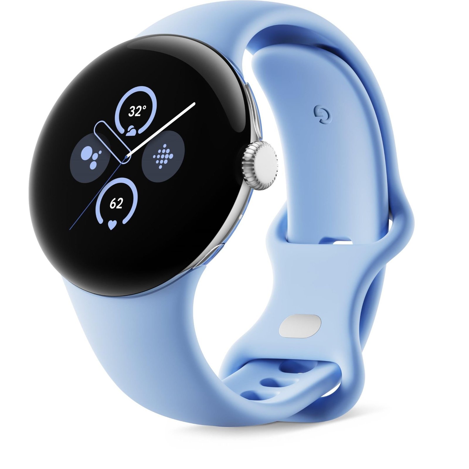 662770-Product-0-I-638303497204903026.jpg Google Pixel Watch 2 LTE (Polished Silver with Bay Active Band) - Image 1