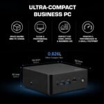 MSI CUBI NUC 1M, Intel Core 3-100U, 16GB RAM, 1TB SSD, Windows 11 Professional, Mini Desktop Computer - Image 2