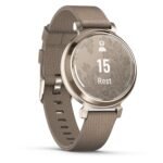Garmin Lily® 2 Classic, Cream Gold with Coffee Fabric Band - Image 2