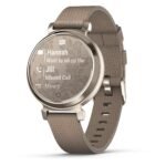 Garmin Lily® 2 Classic, Cream Gold with Coffee Fabric Band - Image 4